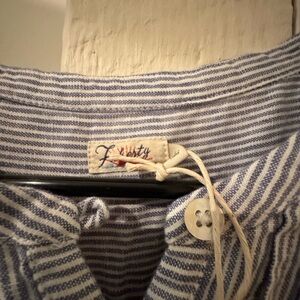 Striped Blue and White Shirt